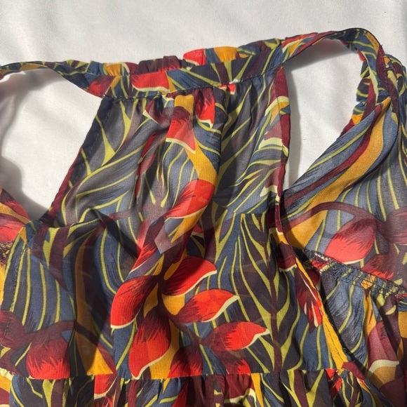 Molly Bracken Sheer Sleeveless Racerback Top Tropical Print– Size Small - Picture 6 of 7